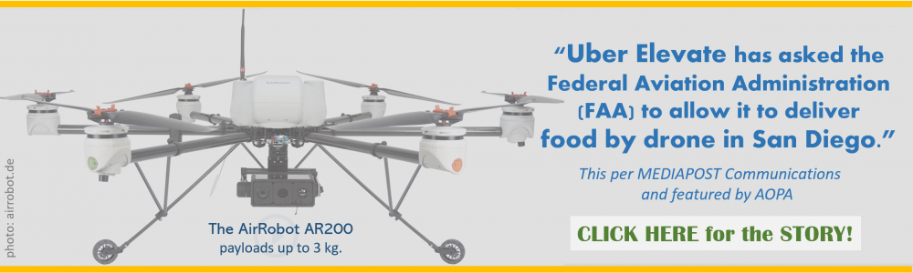 UBER ELEVATE DRONE FOOD DELIVERY